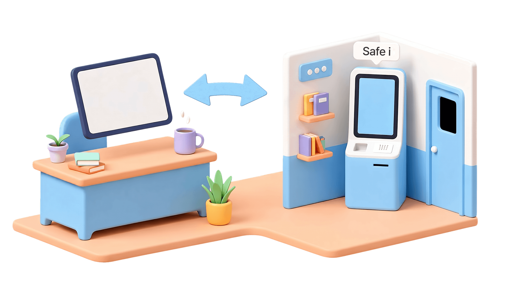 Safe i login object (pc table and kiosk)